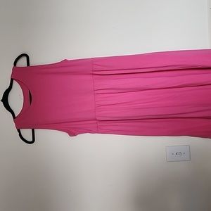 Pink sleeveless cotton dress